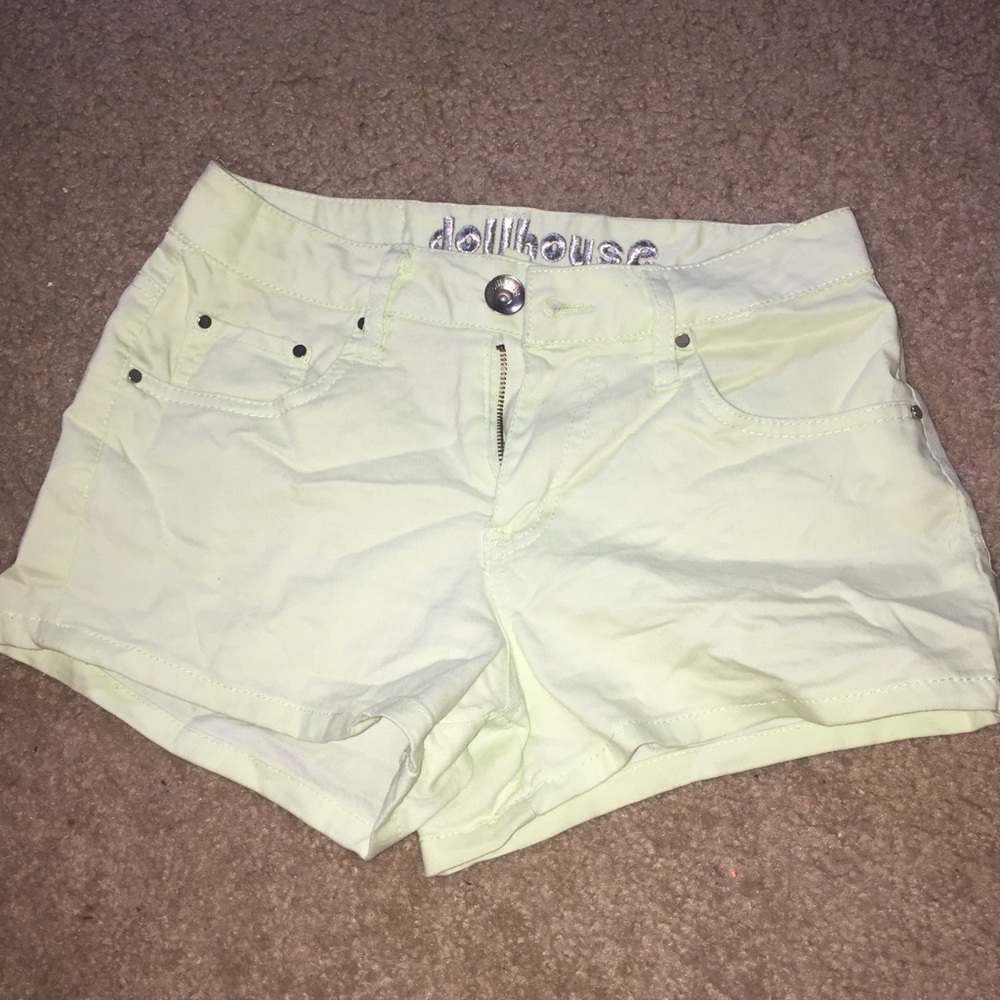 Dollhouse Light Mint Green Shorts